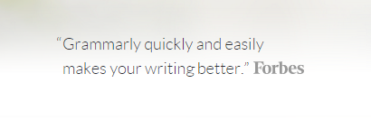 Forbes appreciated grammarly