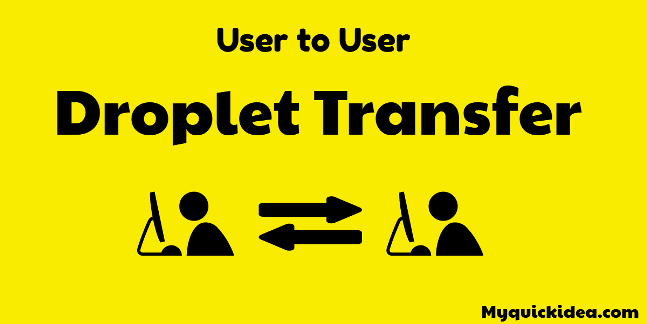 droplet transfer from one DO account to another