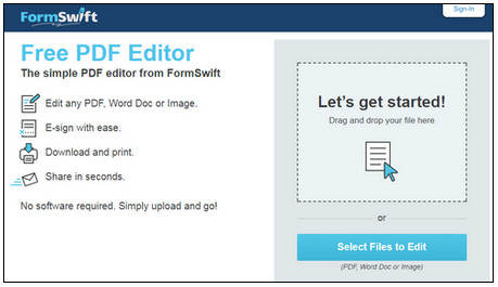 FormSwift PDF Editor