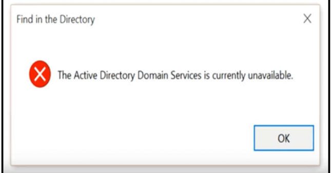 Active Directory Domain Services Currently Unavailable in Windows 8/8.1/10