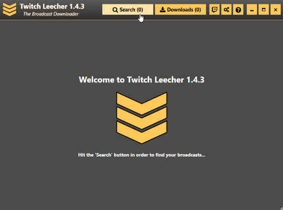 Twitch Leecher software home screen