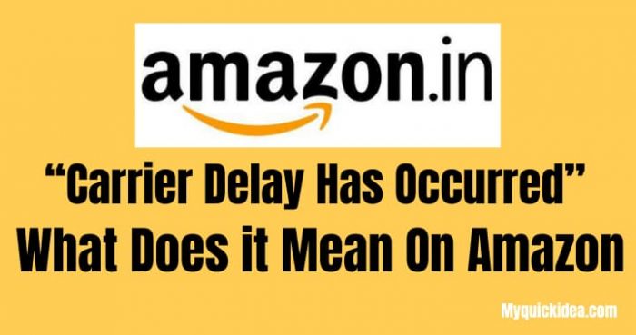 “Carrier Delay Has Occurred” What Does it Mean On Amazon