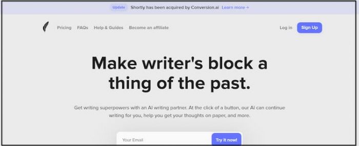 ShortlyAI _ Your AI Writing Partner