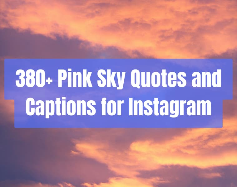 Pink Sky Quotes and Captions for Instagram