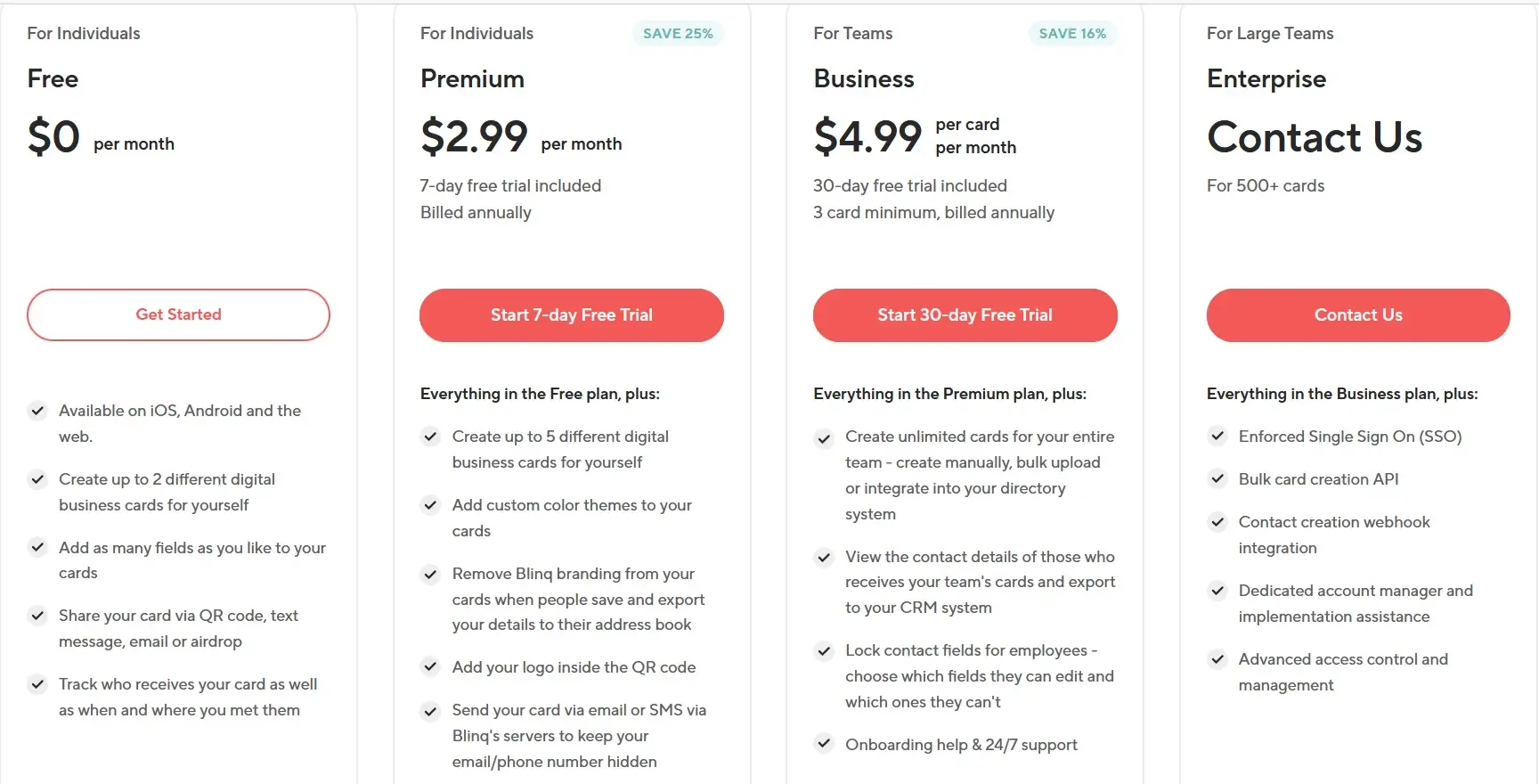 Blinq pricing